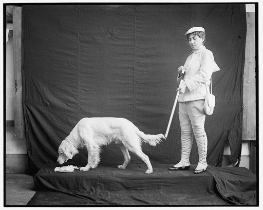 Billy and his mistress in hunting poses