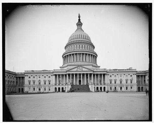 The United States Capitol, central part of bldg., Washington, D.C.