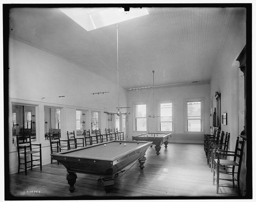 Alma Sanitarium, billiard room, Alma, Mich.