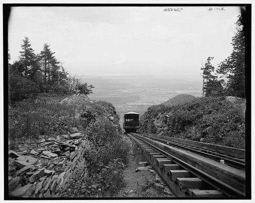 Otis Elevating Railway, looking down, Catskill Mts., N.Y.
