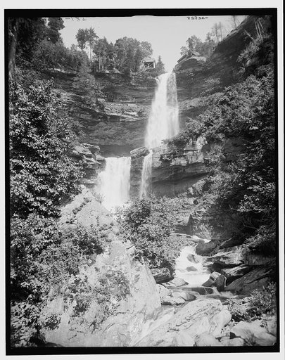 Kaaterskill Falls from below, Catskill Mts., N.Y.