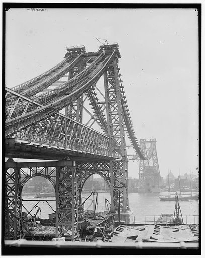 New East River bridge (Williamsburg Bridge) from Brooklyn, New York, N.Y.