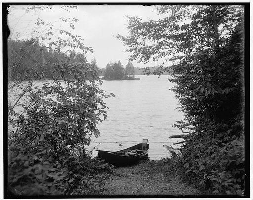 Glimpse of Upper St. Regis Lake, Adirondack Mtns., N.Y.