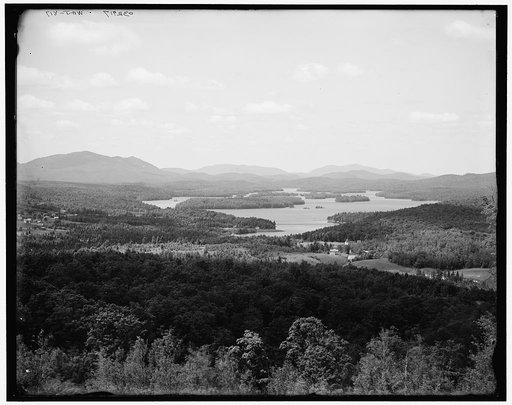 Lower Saranac Lake from Mount Pisgah, Adirondack Mtns., N.Y.