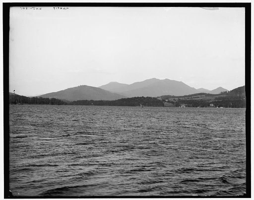 Lower Saranac Lake from Shingle Bay Point, Adirondack Mts., N.Y.