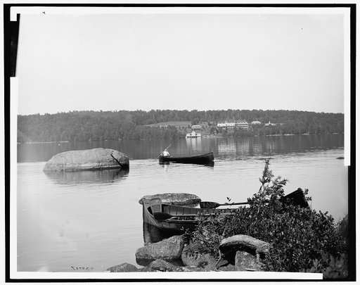 The Wawbeek [Inn] from Barts' [Bartlett's?] Island, Upper Saranac Lake, Adirondack Mts., N.Y.