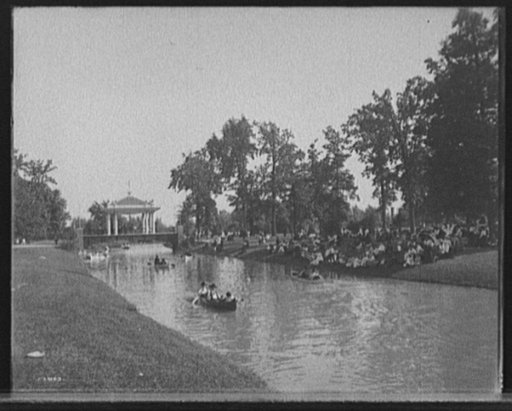 Main canal and band-stand, Belle Isle Park, Detroit, Mich.