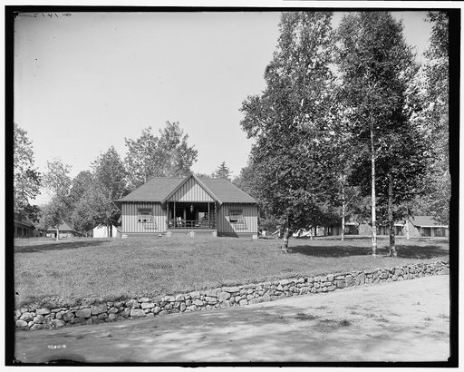 Raquette Lake, cottage at the Antlers (Spruces), Adirondack Mts., N.Y.