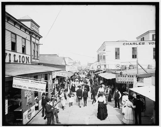 The Bowery, looking east, Rockaway, N.Y.