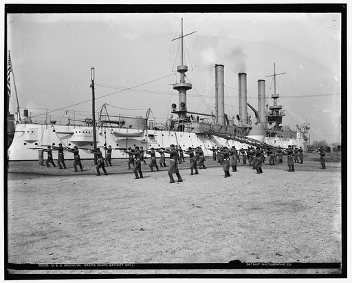 U.S.S. Brooklyn, Marine guard bayonet drill