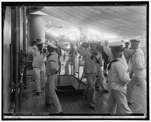 U.S.S. Brooklyn, single stick exercise