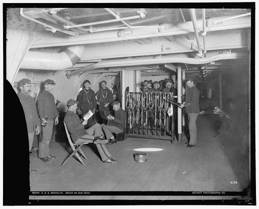 U.S.S. Brooklyn, group on gun deck