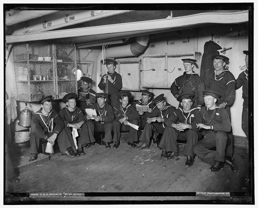 U.S.S. Brooklyn, after supper