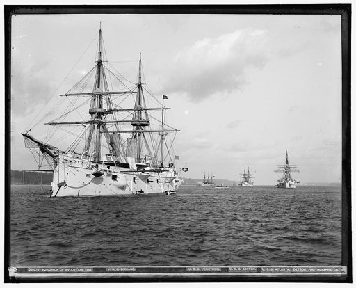 Squadron of Evolution, 1889 : U.S.S. Chicago, U.S.S. Yorktown, U.S.S. Boston, U.S.S. Atlanta