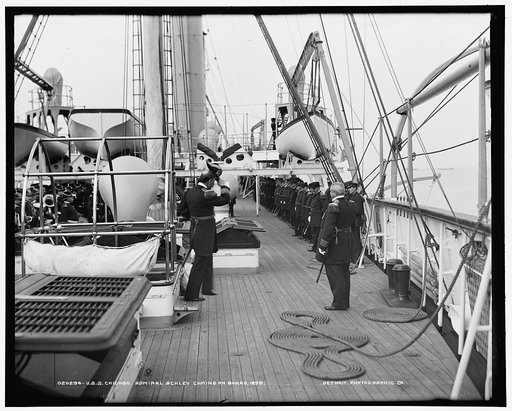 U.S.S. Chicago, Admiral Schley coming on board