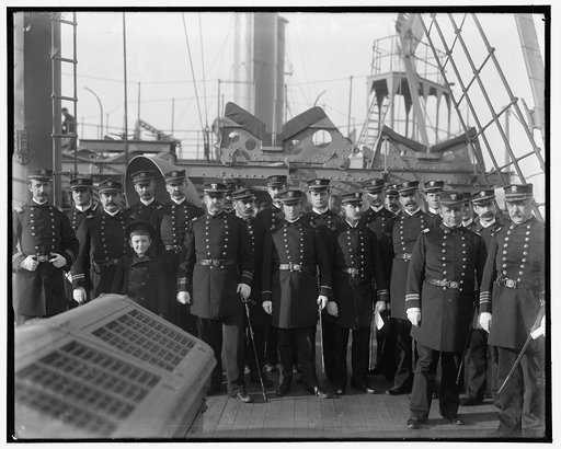 U.S.S. Chicago, the captain and officers