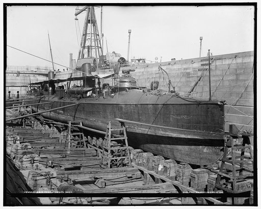 U.S.S. Foote in dry dock