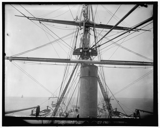 U.S.S. Hartford, maintop from foretop