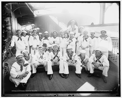 U.S.S. Indiana, group of sailors