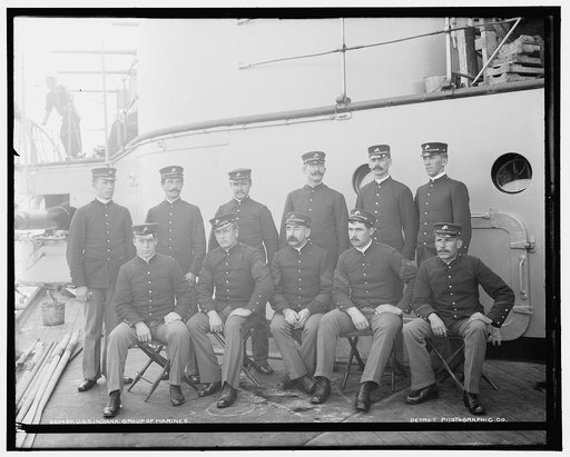 U.S.S. Indiana, group of marines