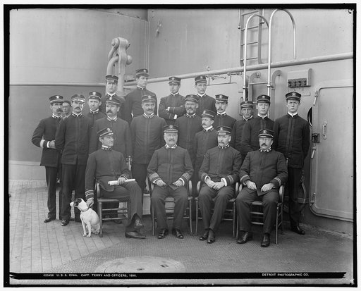 U.S.S. Iowa, Capt. Terry and officers
