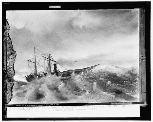 U.S.S. Kearsarge on Roncador reef