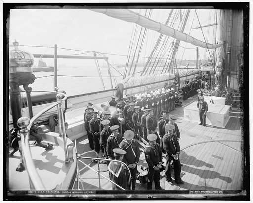 U.S.S. Kearsarge, Sunday morning services
