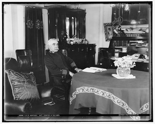 U.S.S. Kentucky, Capt. Chester in his cabin