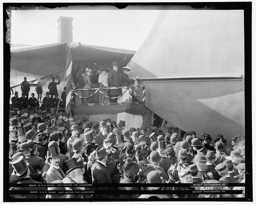 U.S.S. Maine, just before the launching