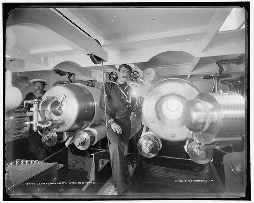 U.S.S. Massachusetts, interior of turret