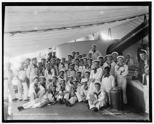 U.S.S. Massachusetts, group of sailors