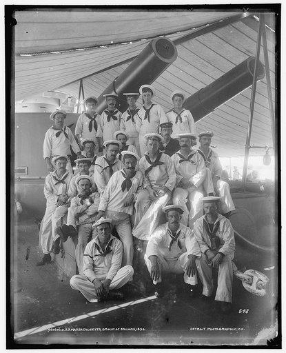 U.S.S. Massachusetts, group of sailors, 1894