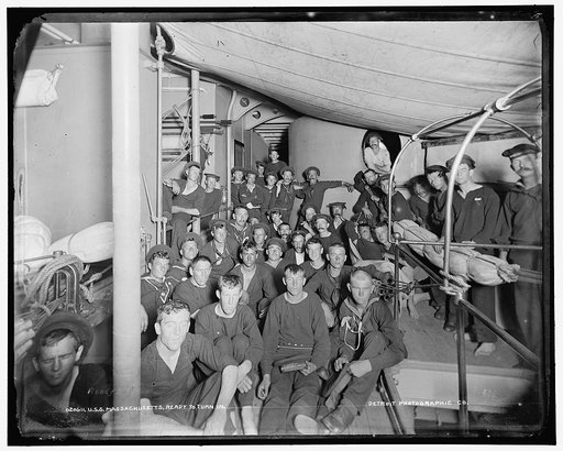 U.S.S. Massachusetts, ready to turn in
