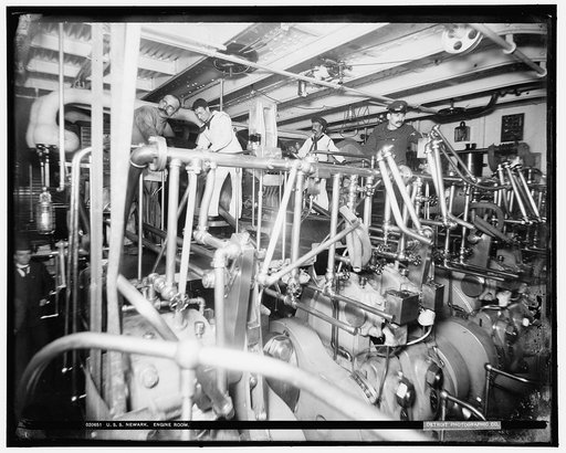 U.S.S. Newark, engine room