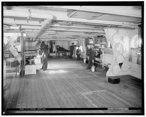 U.S.S. Newark, berth deck