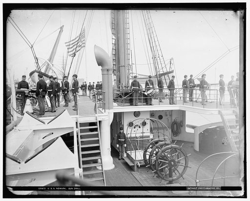 U.S.S. Newark, gun drill