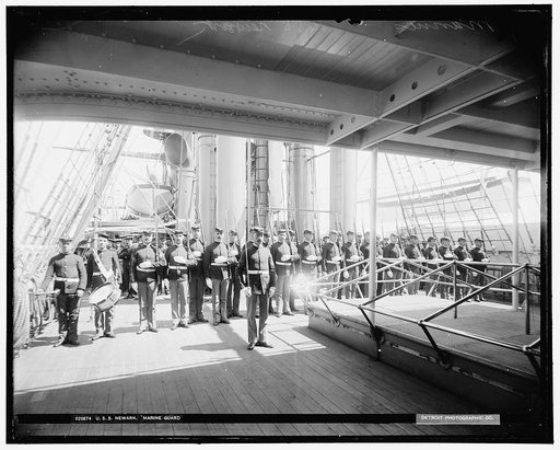 U.S.S. Newark, marine guard