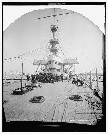 U.S.S. New York, forecastle deck