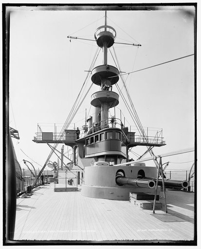 U.S.S. New York, forward turret and bridge