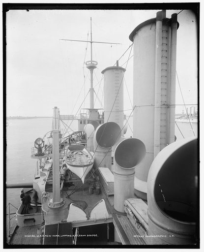 U.S.S. New York, looking aft from bridge