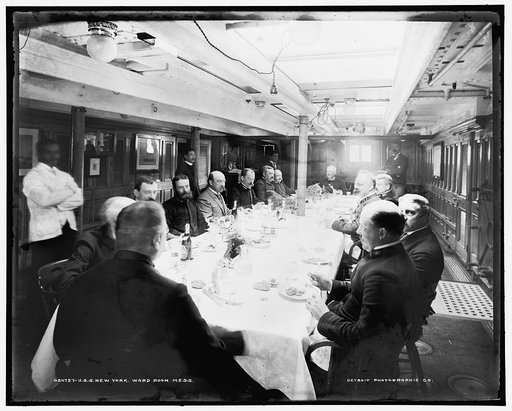 U.S.S. New York, ward room [i.e. wardroom] mess