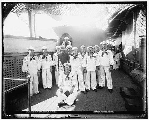 U.S.S. Indiana, group of seamen