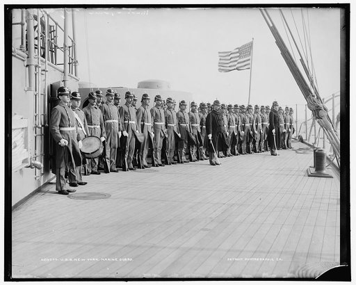 U.S.S. New York, marine guard