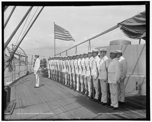 U.S.S. New York, marine guard
