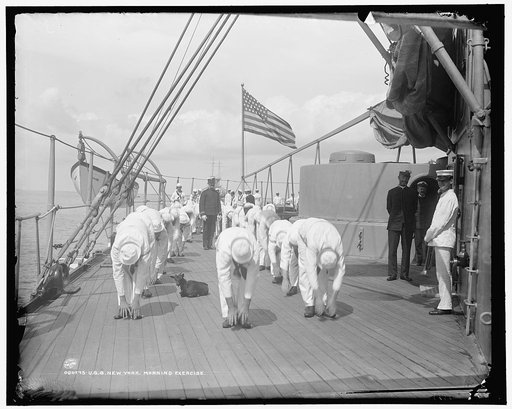 U.S.S. New York, morning exercise
