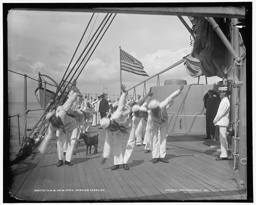 U.S.S. New York, morning exercise