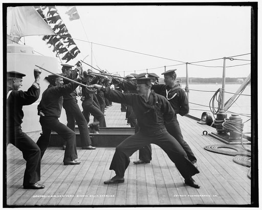 U.S.S. New York, single stick exercise