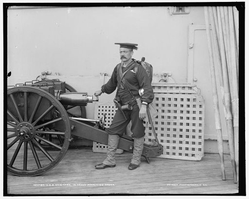 U.S.S. New York, in heavy marching order