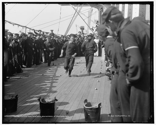 U.S.S. New York, spud race, anniversary of Santiago