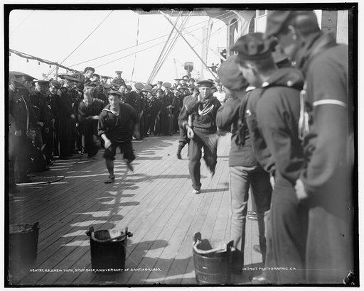 U.S.S. New York, spud race, anniversary of Santiago
